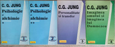 LOT 4 CARTI C.G. JUNG: PSIHOLOGIE SI ALCHIMIE VOL.1-2. PERSONALITATE SI TRANSFER. IMAGINEA OMULUI SI IMAGINEA LU foto