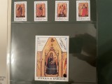 Antigua - serie timbre pictura religie craciun nestampilata MNH, Nestampilat