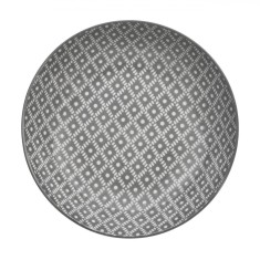 Farfurie Supă, Model Gri, Porțelan, Alb, Diametru 20cm, Capacitate 0,75L