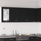 VidaXL Dulapuri Suspendate cu raft 2 pcs Stejar negru 100 x 31 x 60 cm