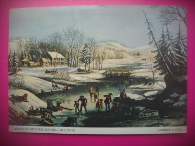 HOPCT 8251 PEISAJ DE IARNA AMERICAN-FELICITARE CRACIUN AN NOU -SUA-AMERICA DE NORD -NECIRCULATA- foto