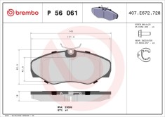 BREMBO P 56 061 PRIME LINE set placute frana,frana disc