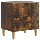 vidaXL Dulap de noapte Stejar fumuriu 43 x 34,5 x 48 cm Lemn prelucrat 894535