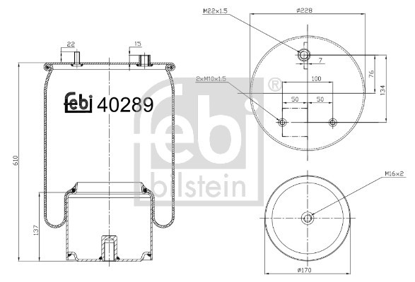 FEBI BILSTEIN 40289 Burduf, suspensie pneumatica