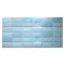 Panou decorativ, PVC, model caramida 3D, albastru, 96x48.5 cm