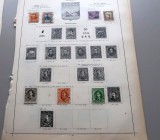 Colecție timbre clasice Costa Rica 1881&ndash;1890 pe pagină de album filatelic &ndash; 7 timbre originale -A42