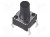 Microintrerupator 6x6mm, OFF-(ON), SPST-NO, NINIGI -
