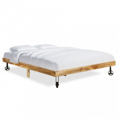 Cadru de pat, 200 x 200 cm, lemn masiv de mango
