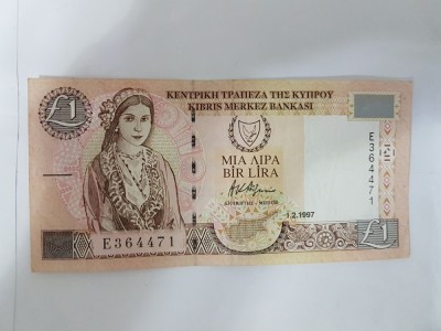Cipru 1 Lira 1997 Noua foto