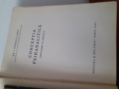 Conceptia Psihanalitica-Dr.I.Popescu. foto