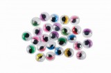 Ochisori cu gene din plastic pentru activitati crafts,o10mm,60 bucati set