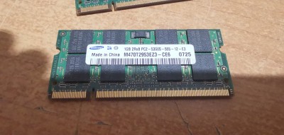 Ram Laptop Samsung 1GB DDR2 PC2-5300S M470T2953EZ3-CE6 foto