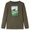 Tricou pentru copii cu m&acirc;neci lungi, kaki, 92 12734