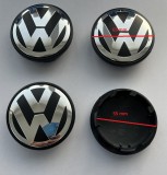 Capace Janta Volkswagen 65mm/55mm Negru/Argintiu - Set 4 Bucati