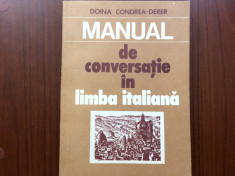 MANUAL DE CONVERSATIE IN LIMBA ITALIANA DERER stiintifica si enciclopedica 1982 foto