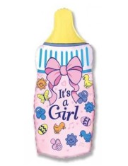 Balon Folie Biberon &quot;It&#039;s A Girl!&quot; - 43x80 cm