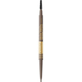 Eveline Cosmetics Micro Precise creion pentru spr&acirc;ncene rezistent la apă perie 2 in 1 culoare 02 Soft Brown 4 g