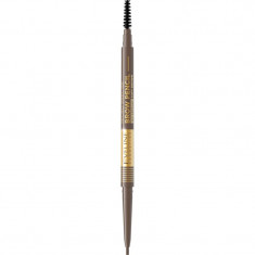 Eveline Cosmetics Micro Precise creion pentru sprâncene rezistent la apă perie 2 in 1 culoare 02 Soft Brown 4 g