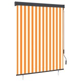 VidaXL Jaluzea tip rulou de exterior, alb și portocaliu, 140 x 250 cm