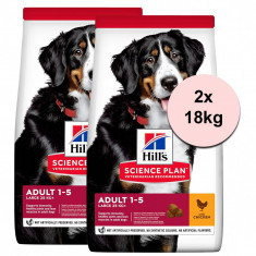 Hill&#039;s Science Plan Canine Adult Large Breed Chicken 2 x 18kg