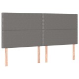 Cumpara ieftin Tablie de pat gri inchis 200x5x118/128 cm, material textil