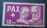 1945 ELVETIA 3Fr STAMPILAT COTA 144$