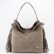 Geanta taupe FloraCO Paris cu franjuri F7518 M4