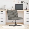 VidaXL Scaun de birou pivotant, gri deschis, material textil