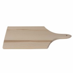 Tocator din fag cu maner, dreptunghiular, 40x20x2 cm, lemn natural