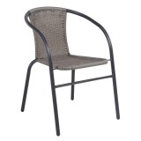 Scaun de gradina, terasa, Bistro 330.860, metal + polietilena, maro