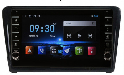 Navigatie Skoda Rapid 2012-2020 AUTONAV Android GPS Dedicata, Model PRO Memorie 128GB Stocare, 6GB DDR3 RAM, Display 8&amp;quot; Full-Touch, WiFi, 2 x USB, Blu foto