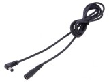 Cablu Alimentare DC 5,5/2,1 Mufă-Soclu Unghi Negru 1x1mm2