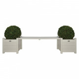 Esschert Jardiniere cu bancă tip pod, alb, CF33W, Esschert Design