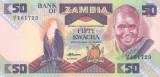 50 KWACHA 1987(1988) ZAMBIA UNC