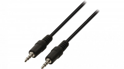 Cablu audio Jack Stereo 3.5 mm tata - Jack Stereo 3.5 mm tata negru 2m Valueline foto