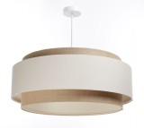 Lustra tip pendul Tillema, PVC/in, chihlimbar/crem, 60 x 80 cm
