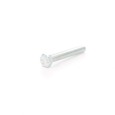 Surub cu cap hexagonal, filetat complet, otel, zincat alb, M4 x 25 mm foto
