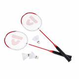 Cumpara ieftin Set badminton Donnay 6 piese Rosu