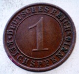 7.594 GERMANIA WEIMAR 1 REICHSPFENNIG 1931 E
