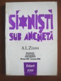 Sionistii sub ancheta A.L. Zissu cu dedicatia lui M. Pelin