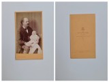 Fotografie de colectie CDV Atelier Xavier Massak, Domn cu copilul, Wien, Viena, Austria, Austro-Ungaria, ca. 1865