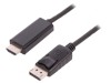 Cablu DisplayPort 1.2 la HDMI 3m Negru