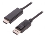 Cablu DisplayPort 1.2 la HDMI 3m Negru