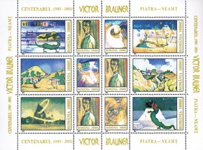 Romania 2003 - Centenarul Victor Brauner, bloc neuzat foto