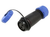 Conector circular mamă 2 pini IP68, 30A, 500V - WEIPU SP2111/S2II-9C