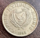 C50 CL 1 - Moneda foarte veche - Cipru - 10 centi - 1988