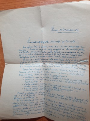 scrisoare din 16 decembrie 1941 - galati foto