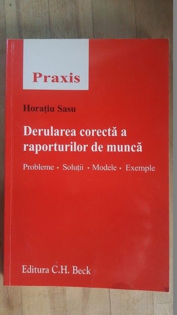 Derularea corecta a raporturilor de munca- Horatiu Sasu