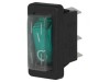 &Icirc;ntrerupător Basculant ON-OFF Verde cu Lumină Neon 16A 250VAC