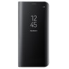Husa Smart Flip Cover Clear View Neagra pentru Samsung Galaxy S8, Piele Ecologica si Policarbonat